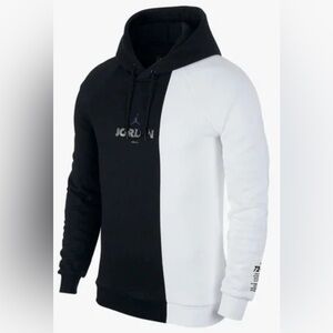 Preowned- Men’s Air Jordan Legacy II Pull Over Concord Black &White Hoodie -Sz M